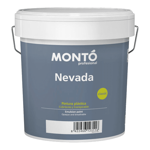 Pintura plástica cubriente Nevada Classic blanca 4 L