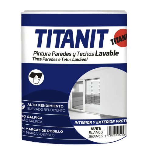 Pintura plástica Titan Titanit mate blanca 750 ml