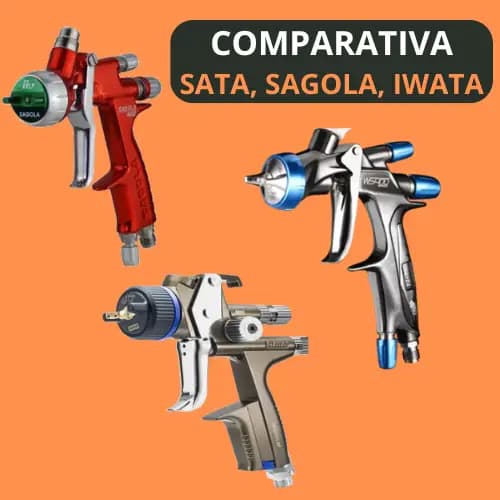 Elegir pistola de pintura: Sagola, SATA e Iwata